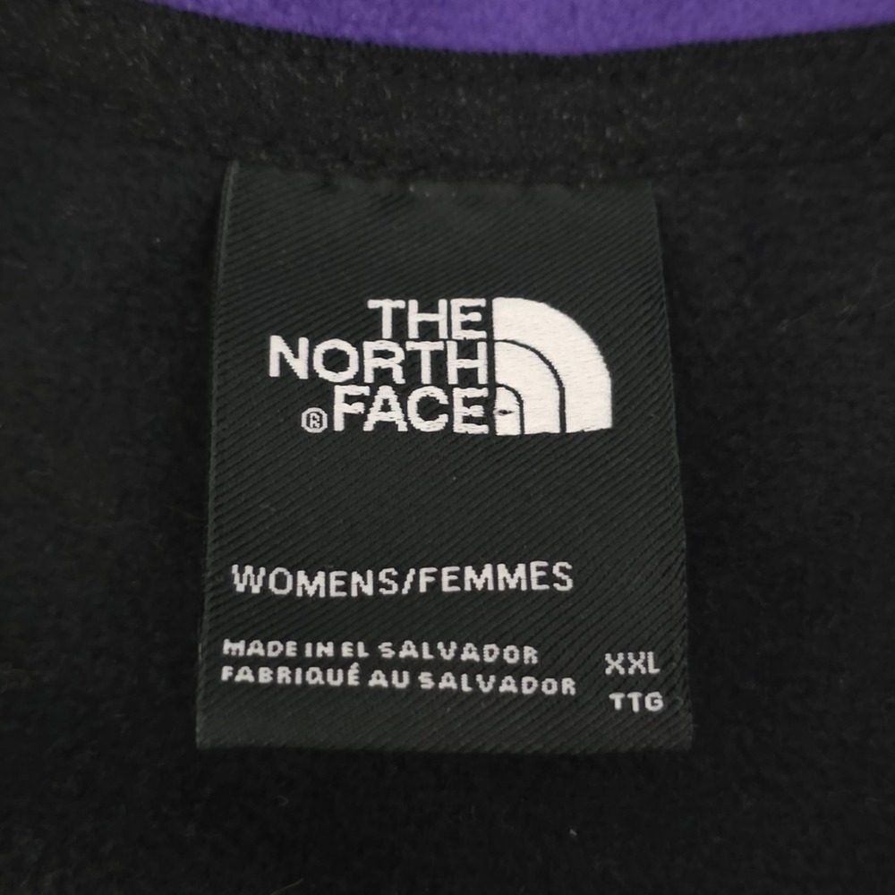 The North Face Women TKA Glacier Snap Fleece Pullover Purple Black Size 2XL XXL - Picture 4 of 7